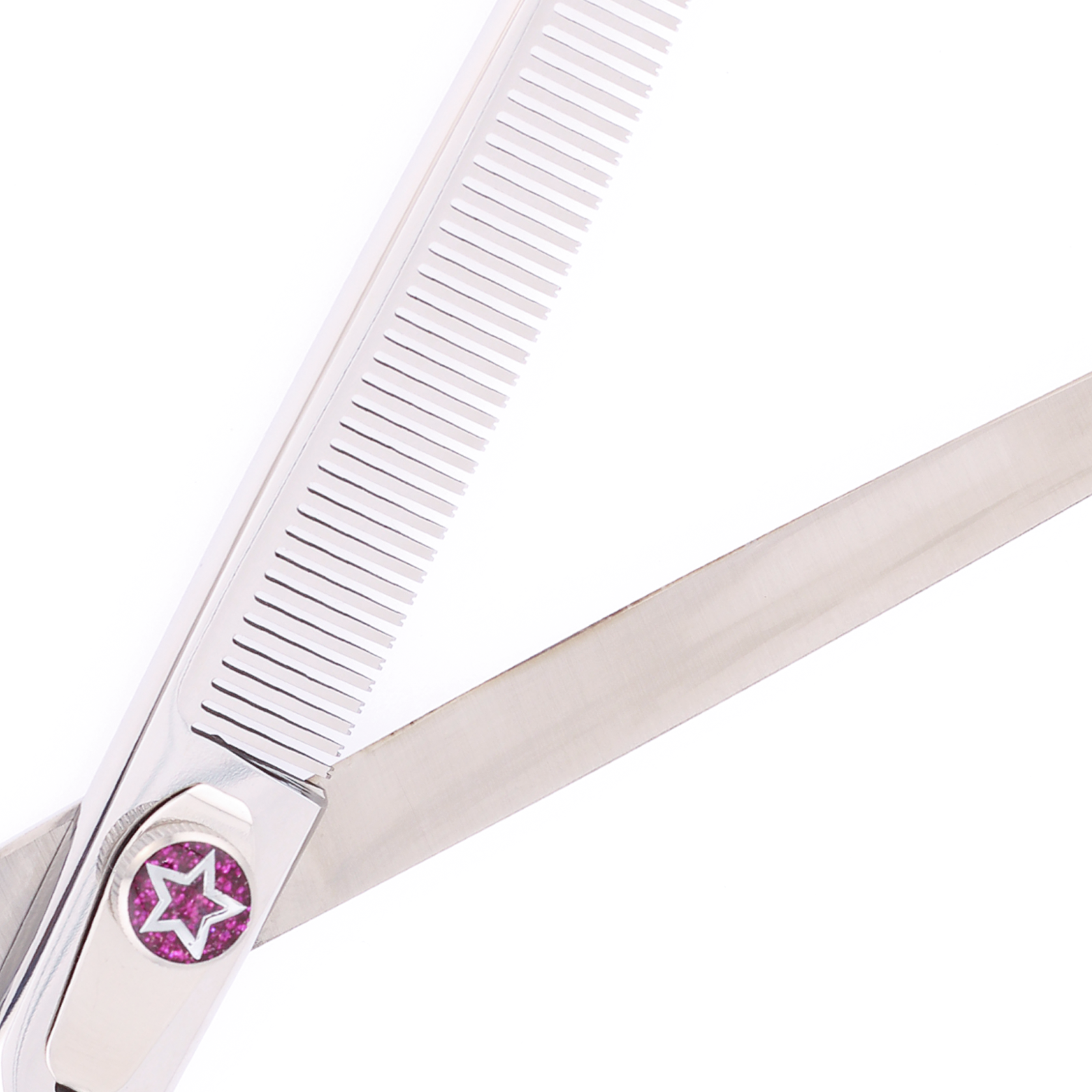 Titan Shears – Hoshi Silver & Purple Thinning Shears 7.5" image 3